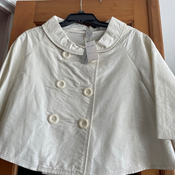 New STEVE MADDEN Cropped Vinyl Jacket for SPRING  -size L - Picture 1 of 4